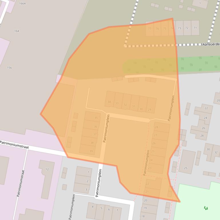 Kaart van postcodegebied 2181GJ.