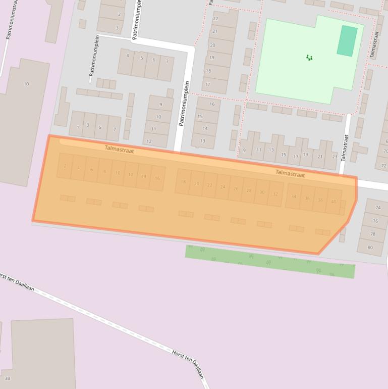 Kaart van postcodegebied 2181GL.