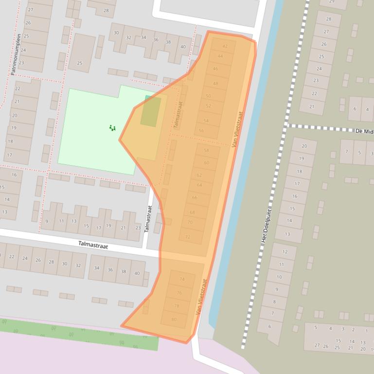 Kaart van postcodegebied 2181GN.