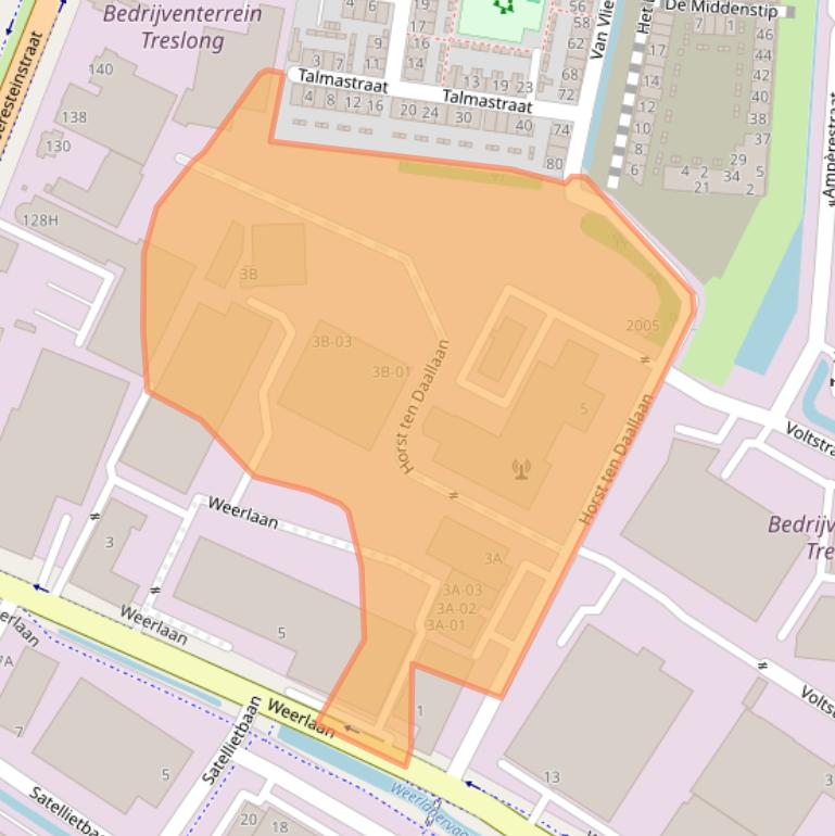 Kaart van postcodegebied 2181GP.