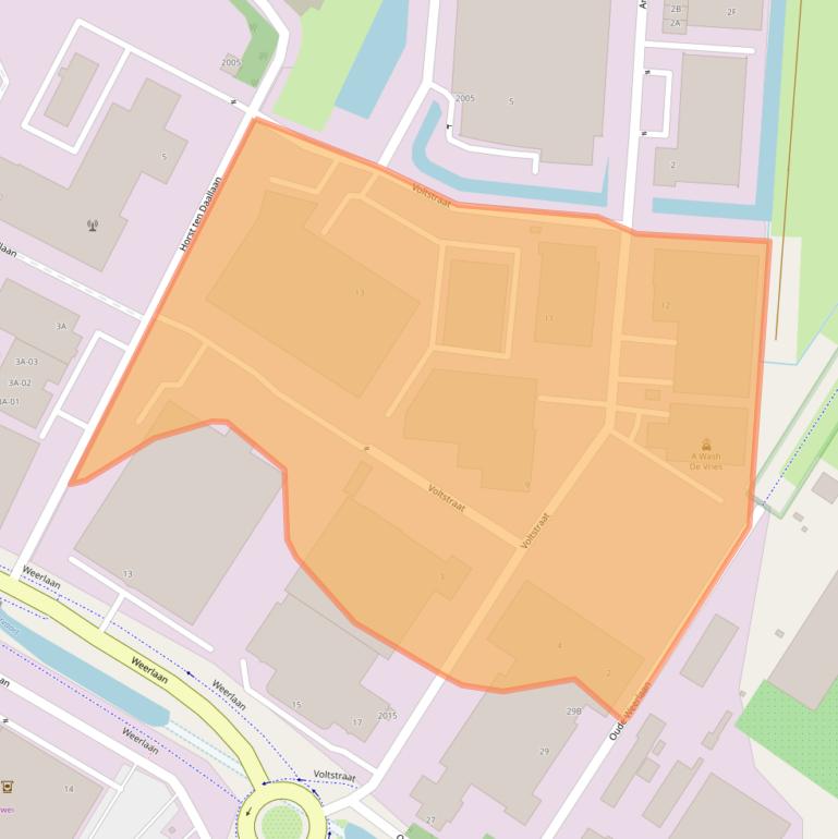 Kaart van postcodegebied 2181HA.