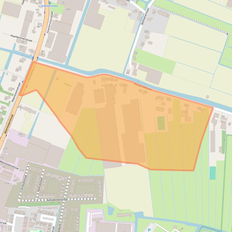 Kaart van postcodegebied 2181HJ.