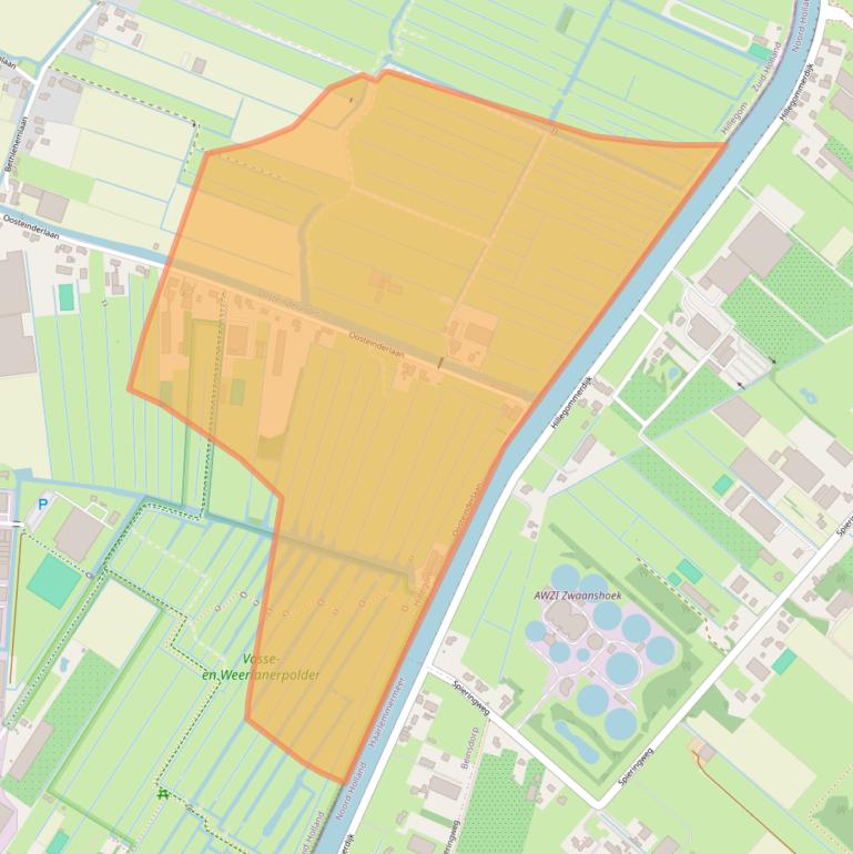 Kaart van postcodegebied 2181HK.