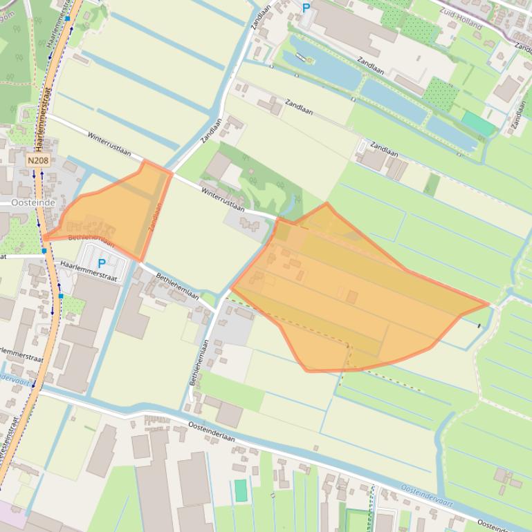 Kaart van postcodegebied 2181HM.