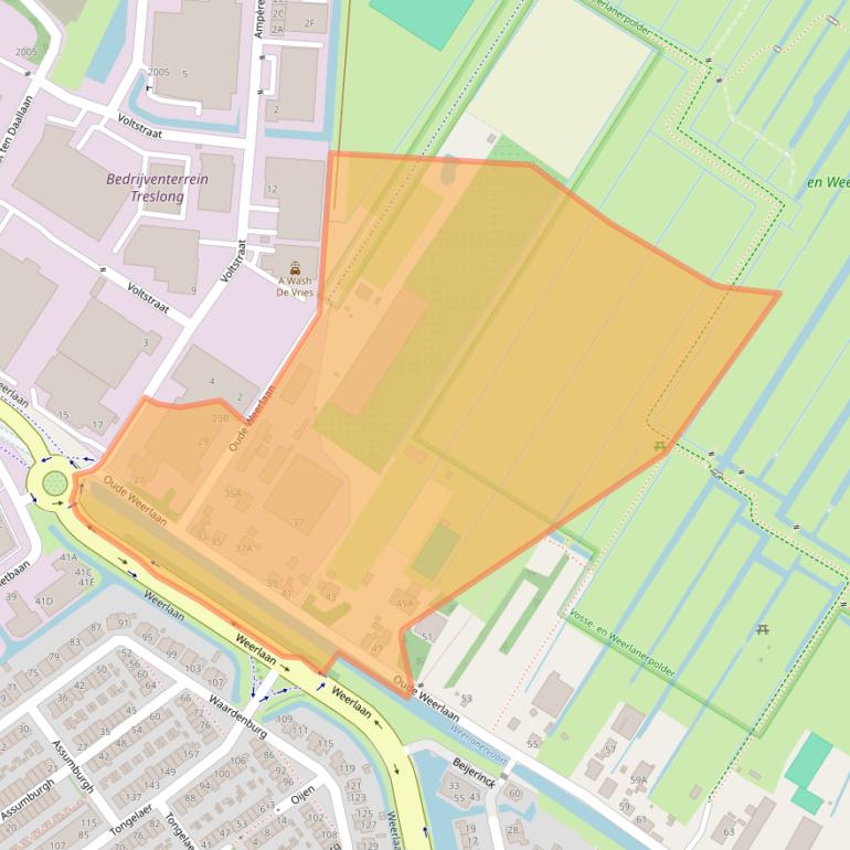 Kaart van postcodegebied 2181HX.