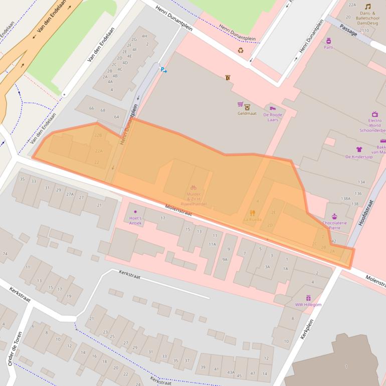 Kaart van postcodegebied 2181JB.