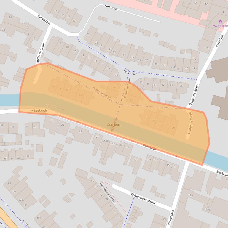 Kaart van postcodegebied 2181JJ.