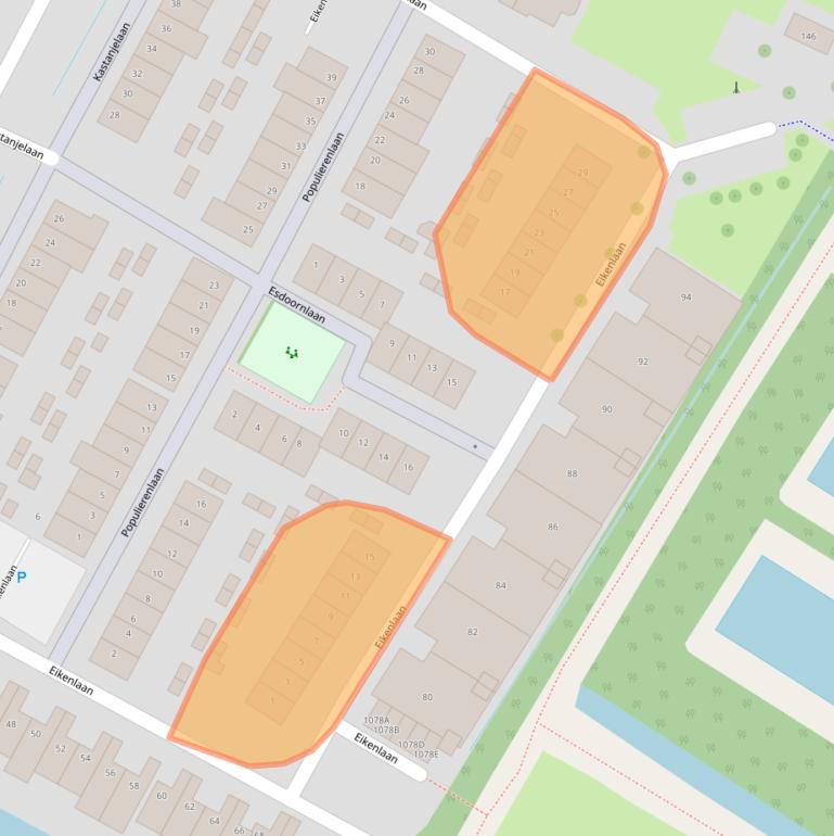 Kaart van postcodegebied 2181KJ.