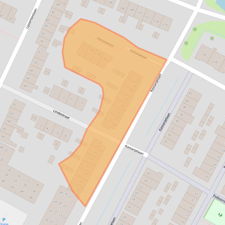 Kaart van postcodegebied 2181KL.