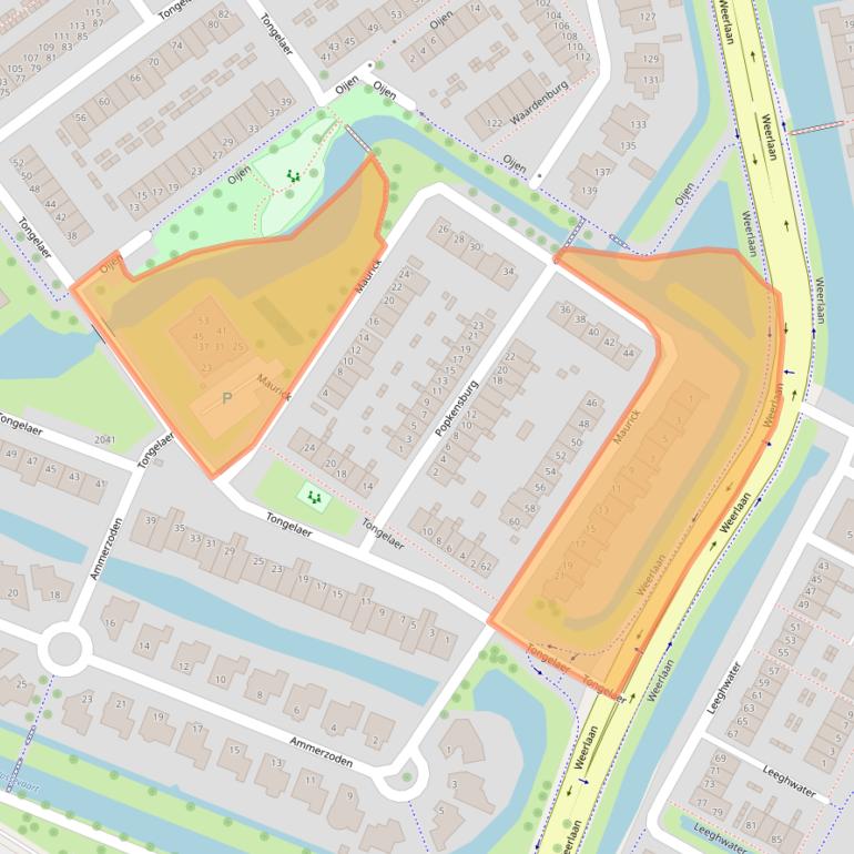 Kaart van postcodegebied 2181LA.