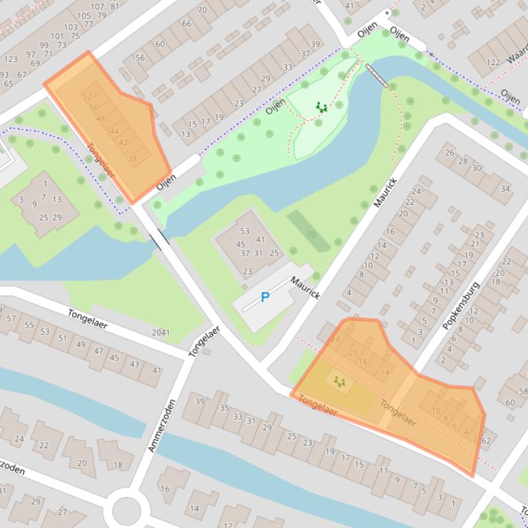 Kaart van postcodegebied 2181LE.