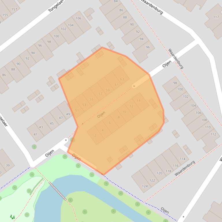 Kaart van postcodegebied 2181LJ.