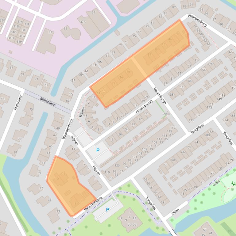 Kaart van postcodegebied 2181LK.
