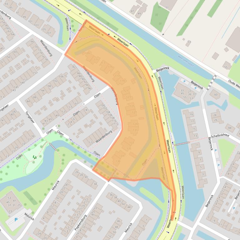 Kaart van postcodegebied 2181LR.