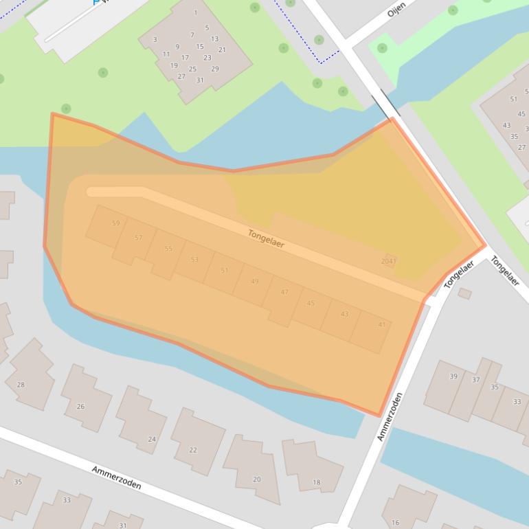 Kaart van postcodegebied 2181LV.