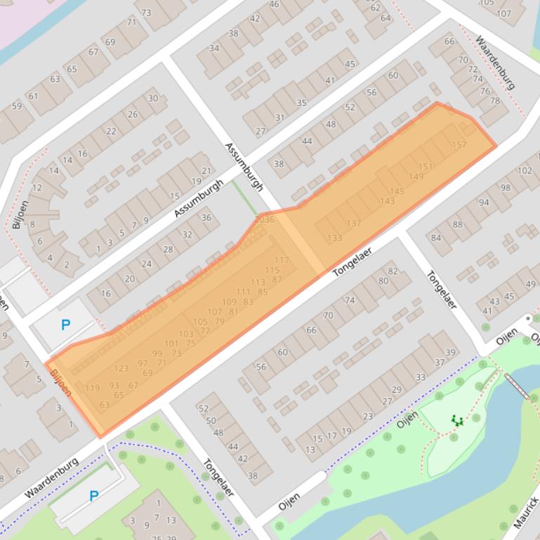 Kaart van postcodegebied 2181LW.