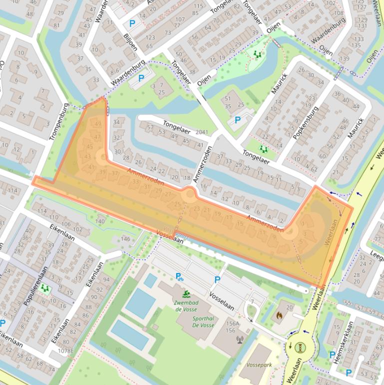 Kaart van postcodegebied 2181LX.