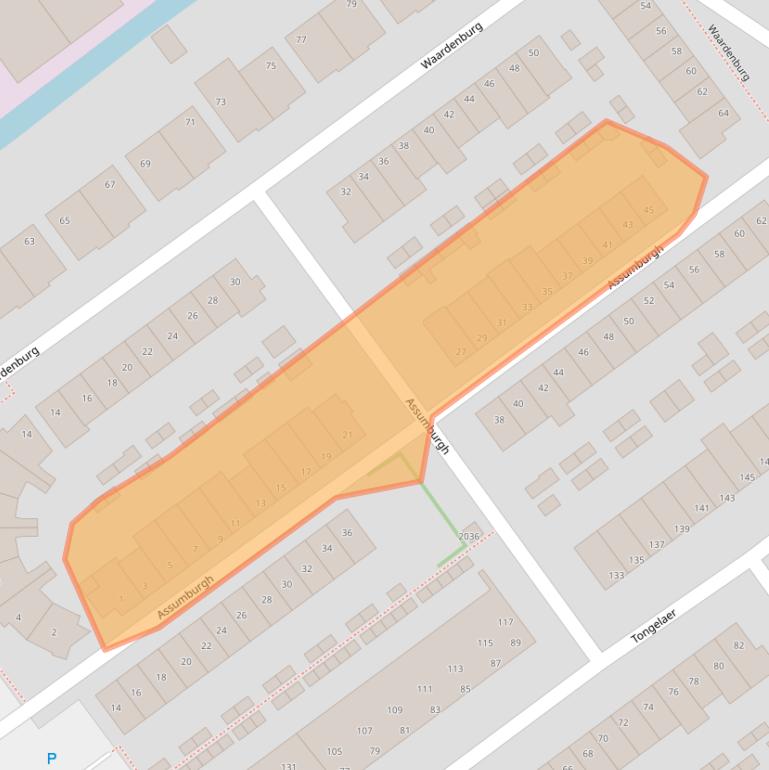 Kaart van postcodegebied 2181MA.