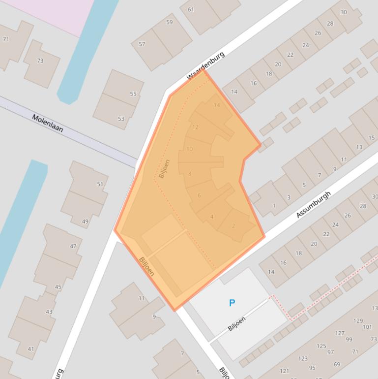 Kaart van postcodegebied 2181MP.