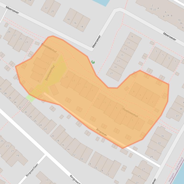 Kaart van postcodegebied 2181NH.