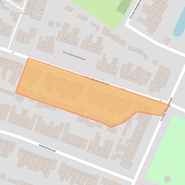 Kaart van postcodegebied 2181RL.