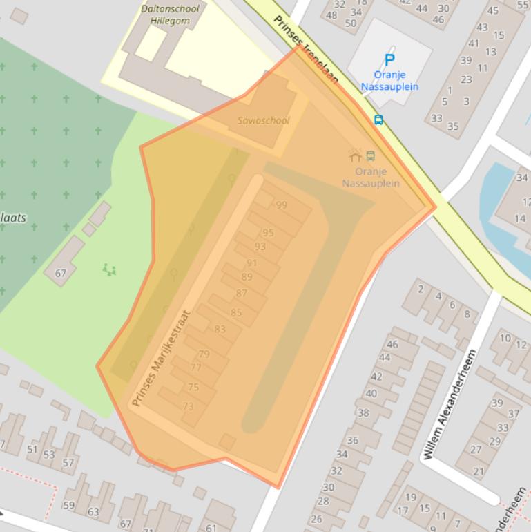 Kaart van postcodegebied 2181RS.