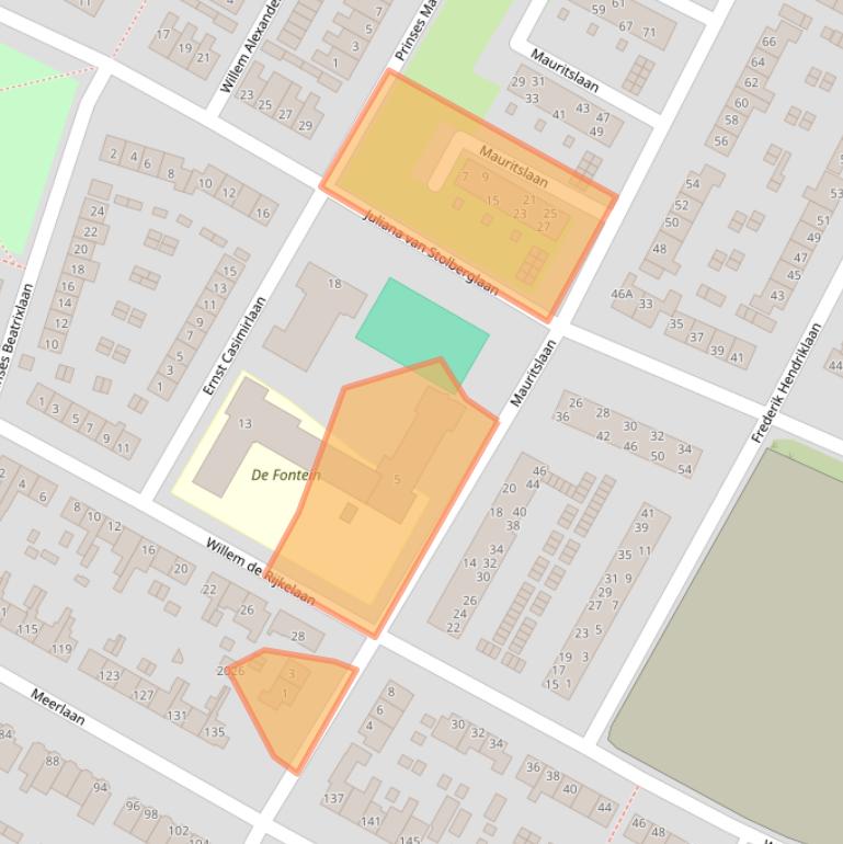Kaart van postcodegebied 2181SK.