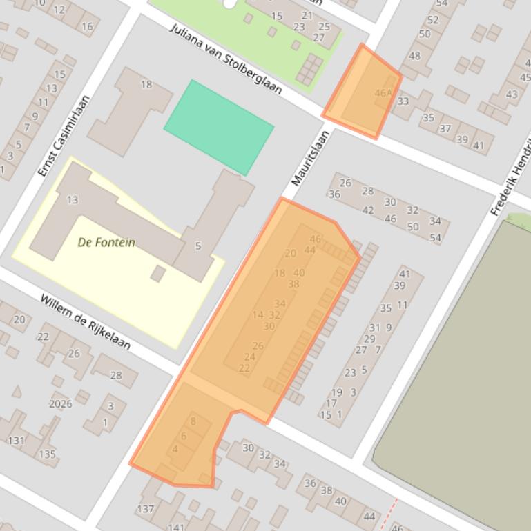 Kaart van postcodegebied 2181SN.