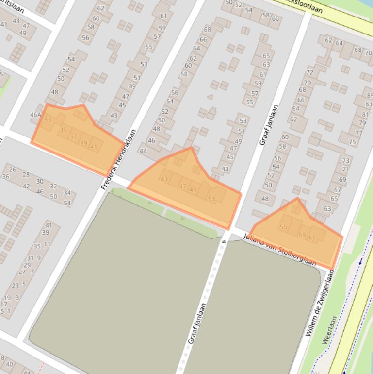 Kaart van postcodegebied 2181ST.