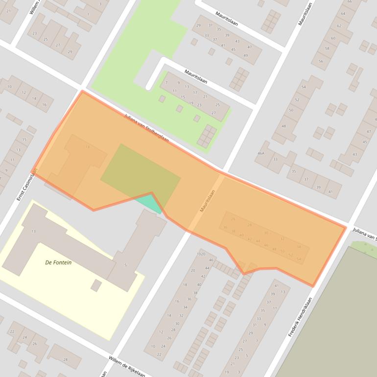 Kaart van postcodegebied 2181SW.