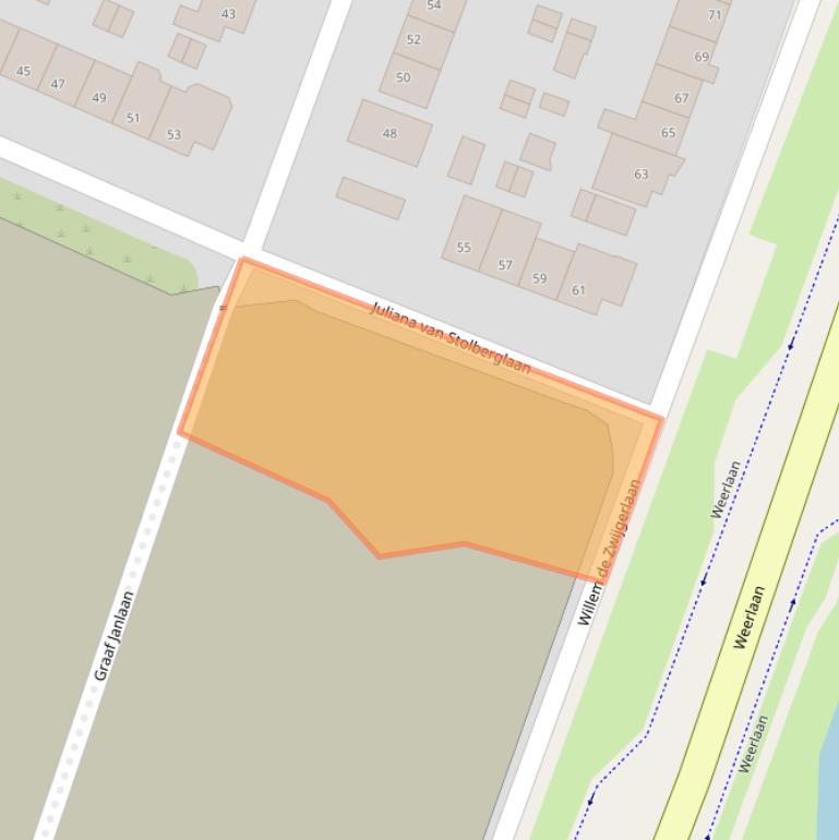 Kaart van postcodegebied 2181SZ.