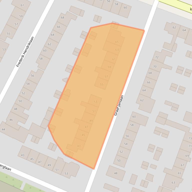 Kaart van postcodegebied 2181TK.