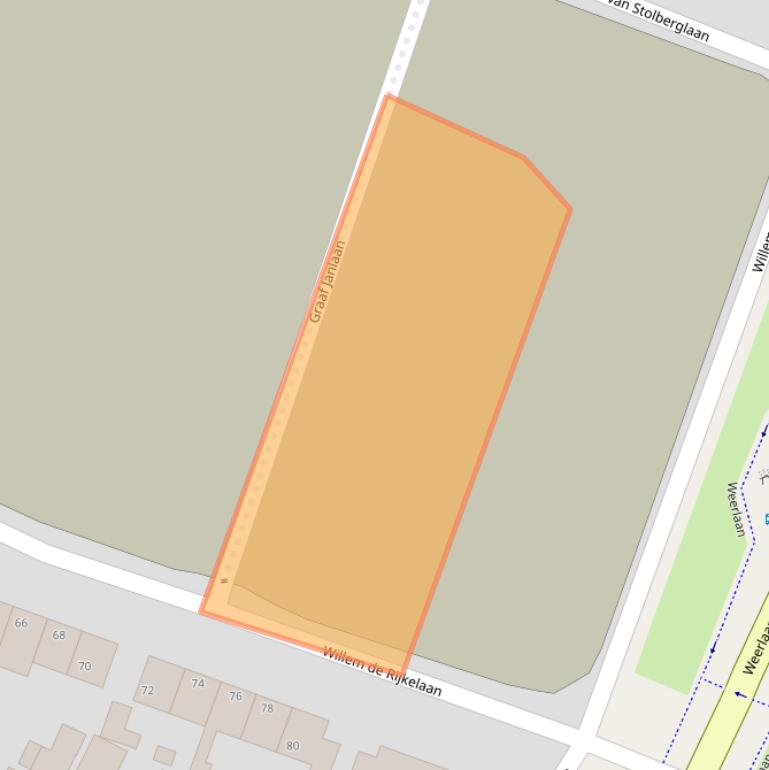 Kaart van postcodegebied 2181TL.