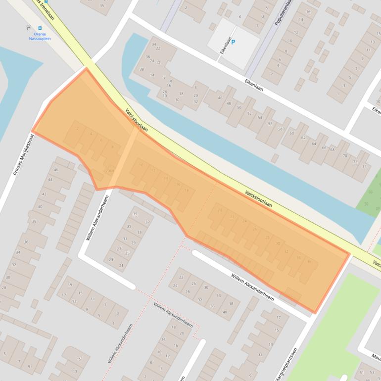 Kaart van postcodegebied 2181TR.