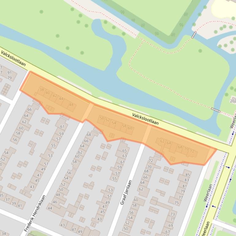 Kaart van postcodegebied 2181TS.