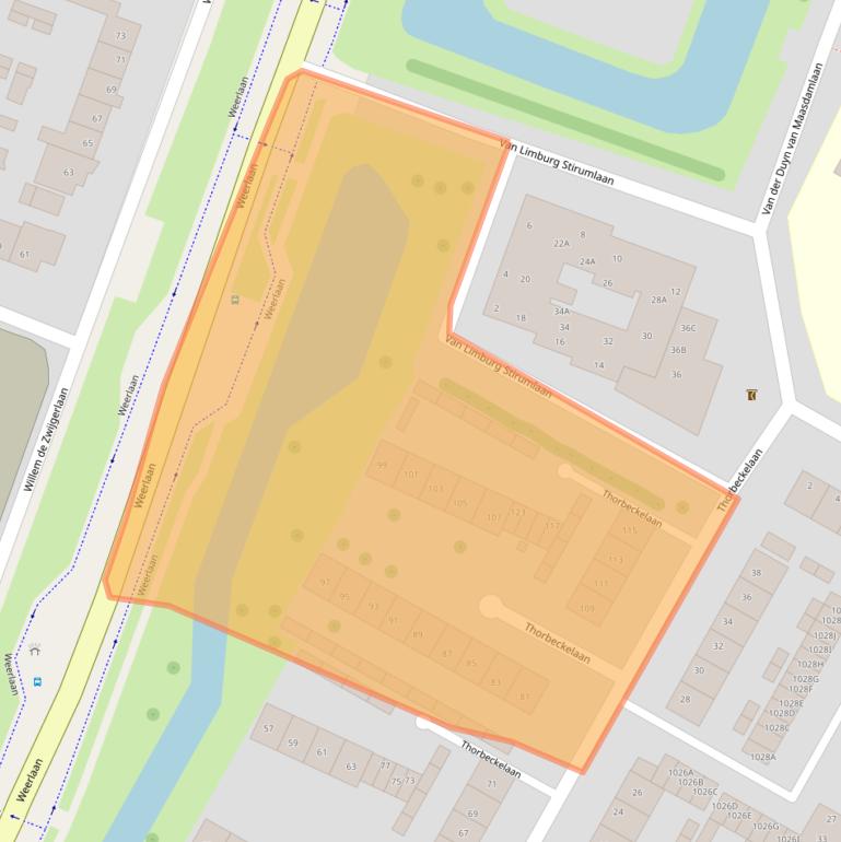Kaart van postcodegebied 2181VC.