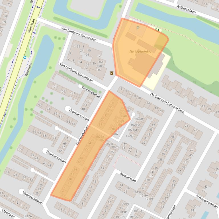 Kaart van postcodegebied 2181VD.