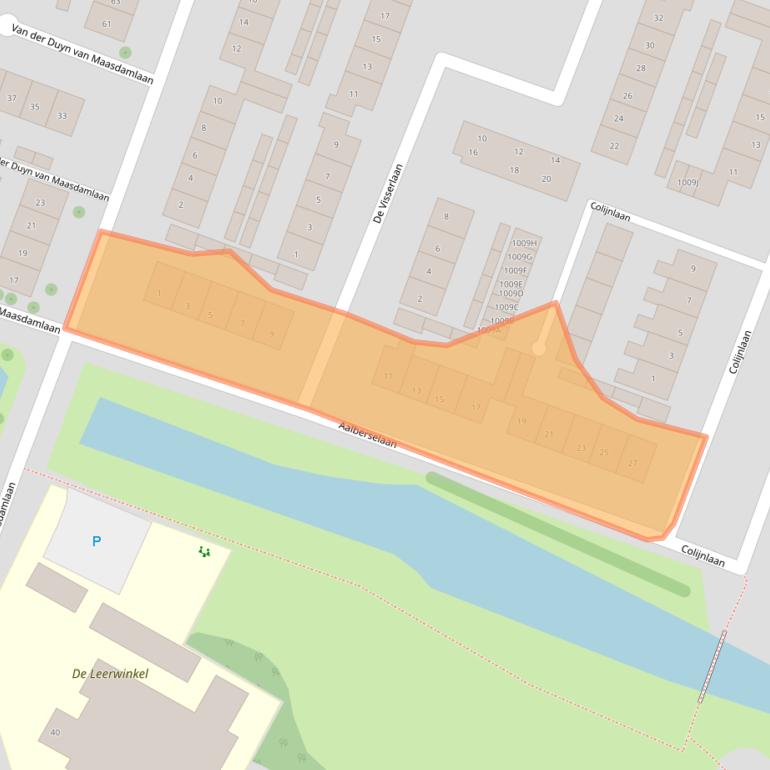 Kaart van postcodegebied 2181XE.