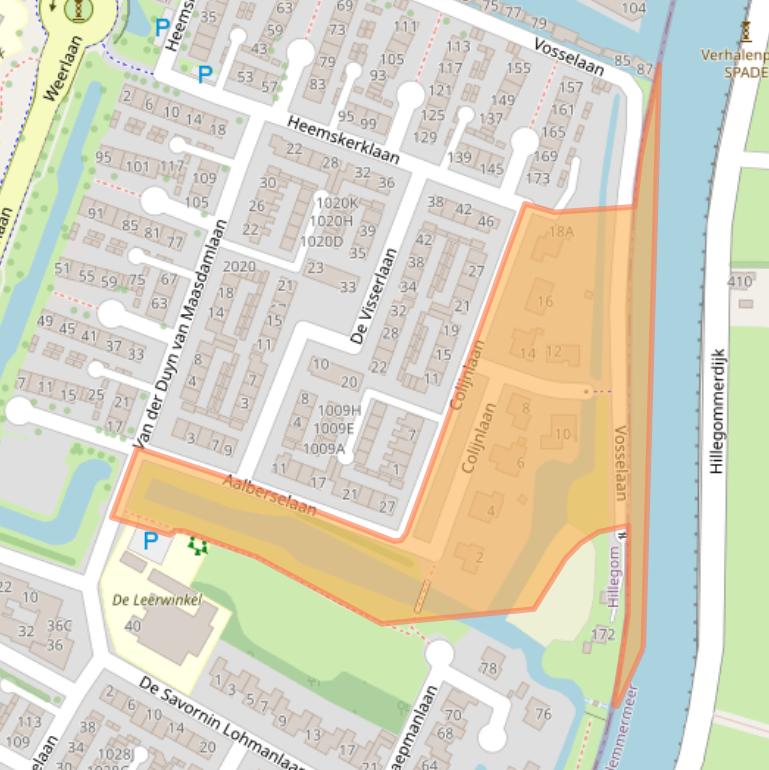 Kaart van postcodegebied 2181XK.