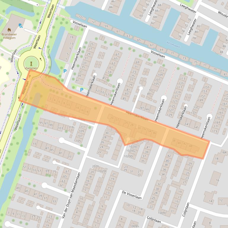 Kaart van postcodegebied 2181XR.