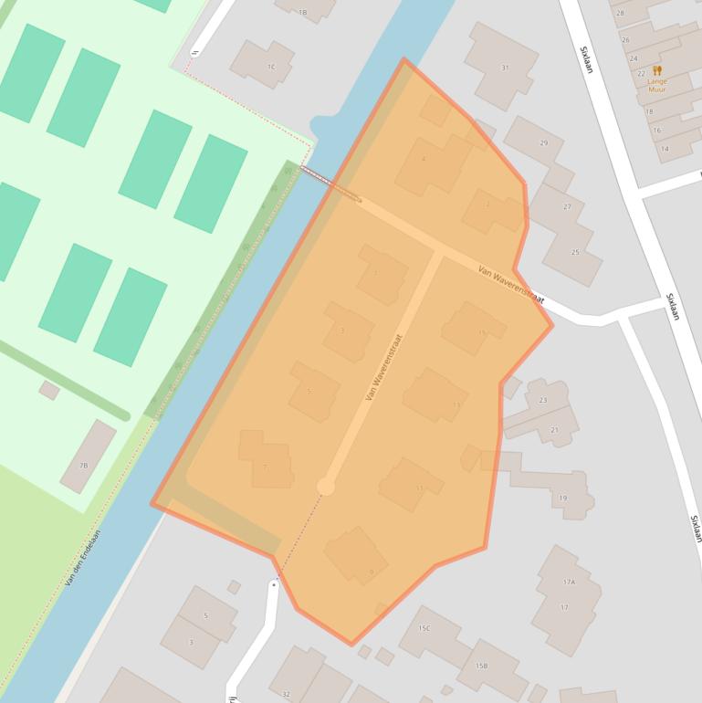 Kaart van postcodegebied 2182AD.