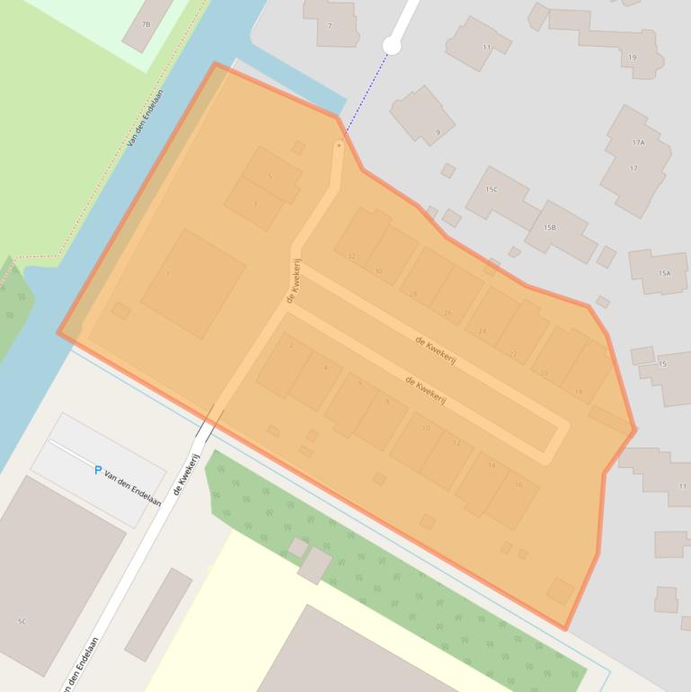 Kaart van postcodegebied 2182AG.