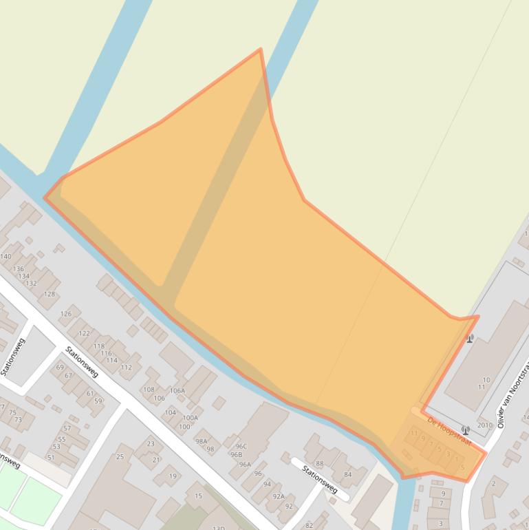 Kaart van postcodegebied 2182AK.