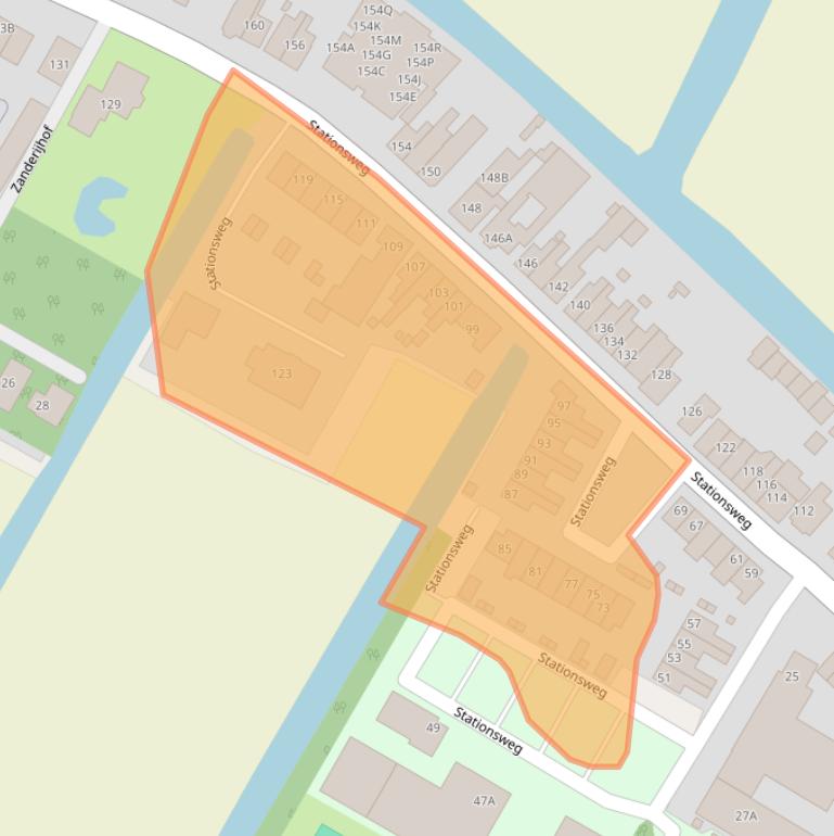 Kaart van postcodegebied 2182BB.