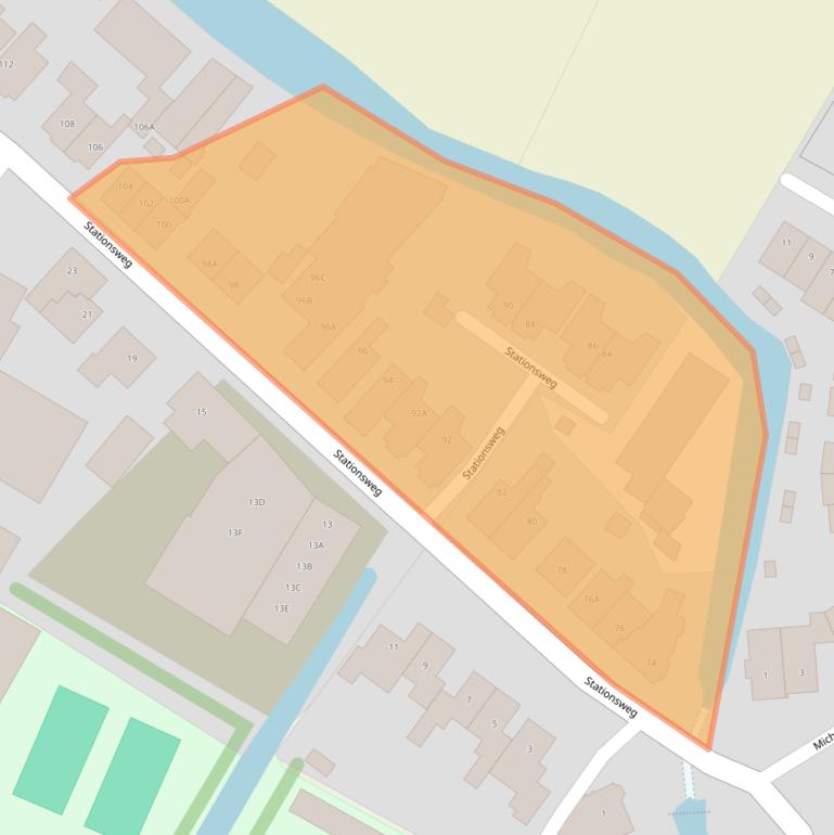 Kaart van postcodegebied 2182BC.