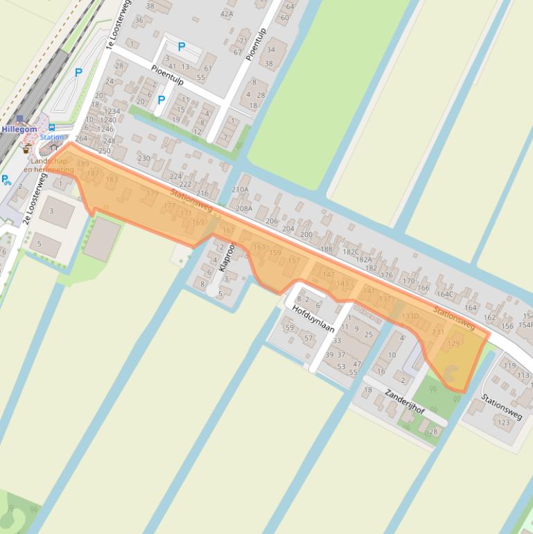 Kaart van postcodegebied 2182BK.