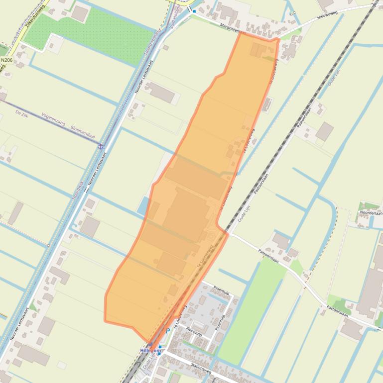 Kaart van postcodegebied 2182BL.