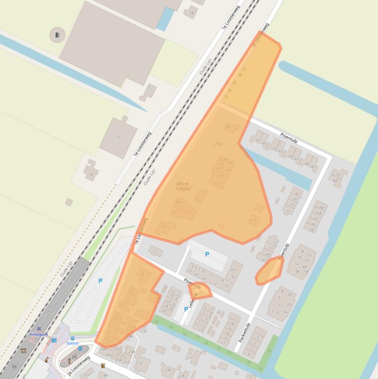 Kaart van postcodegebied 2182BM.