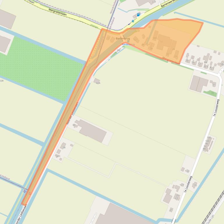 Kaart van postcodegebied 2182BS.