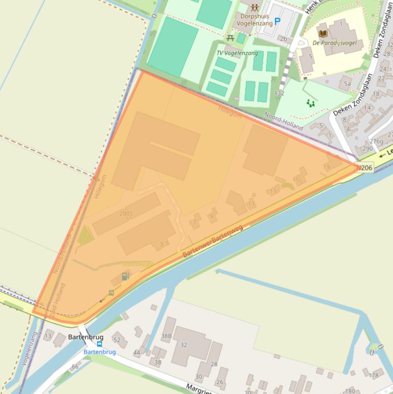 Kaart van postcodegebied 2182BV.